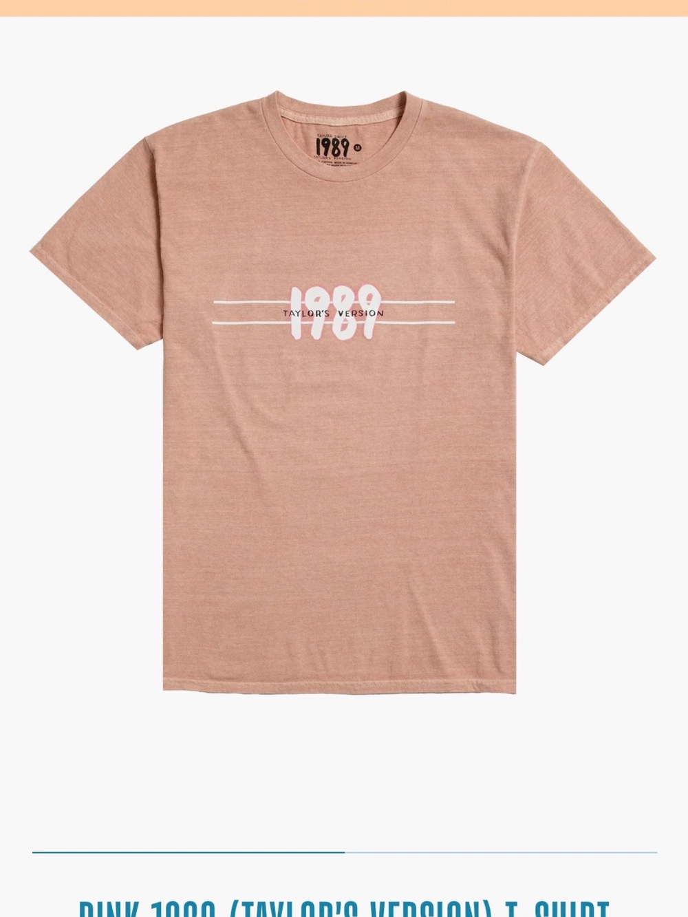 Taylor Swift 1989 'Taylor's Version' Dusty Pink Graphic Tee